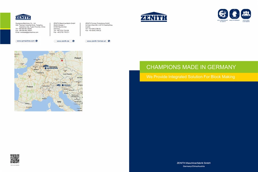 Catálogo de productos de la serie Zenith